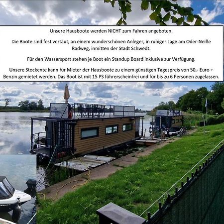 ホテル Hausboote Unteres Odertal Hausboot Kranich シュヴェット エクステリア 写真